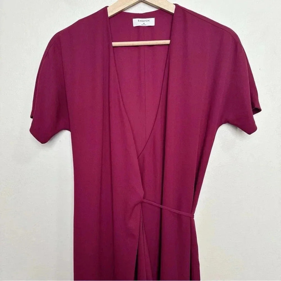 Aritzia Babaton  Womens Xsmall Wrap Burgundy Wallace Dress - Picture 3 of 13
